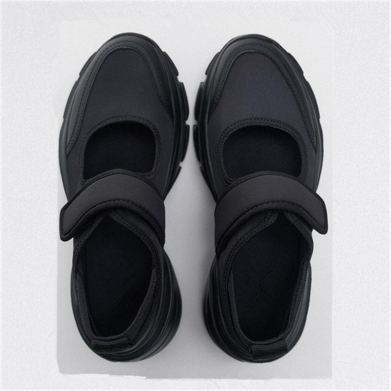 Thick-Soled Mary Jane Shoes Fashionable Shallow Mouth Heightening Light Casual Shoes Small Sports Travel Shoes - Image 5