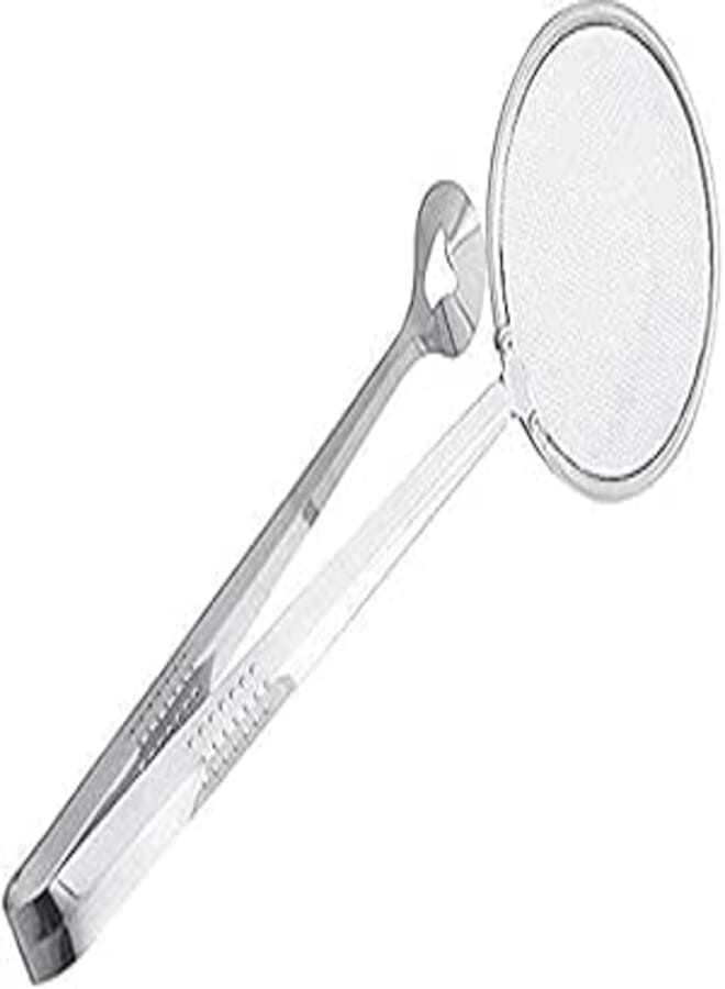 Spaceshoop 2 in 1 Food Spoon Strainer Stainless Steel Fried Food Oil-Frying Filter Spoon with Clip Kitchen - Toolco18114