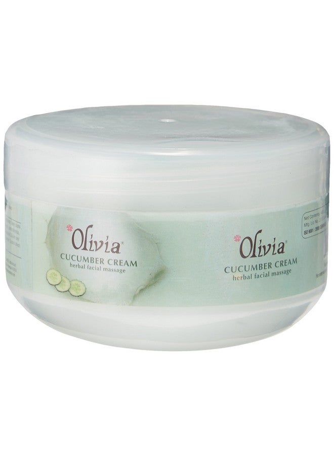 Olivia Herbal Cucumber Facial Massage Cream Sooting Cleanser Radiance and Glow, Cucumber, 400g
