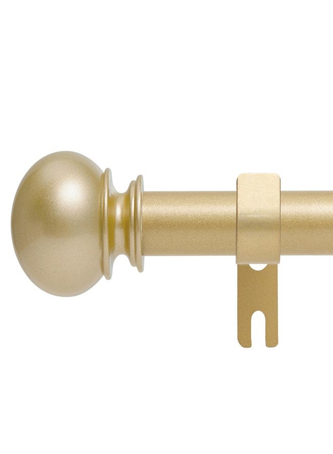 Poskena Gold Curtain Rods for Windows 28 to 48 Inch,5/8 Inch Diameter Adjustable Length Curtain Rod, Stainless Steel Heavy Duty Curtain Rod with Brackets, Modern Simple Style, Easy Installation - Image 1