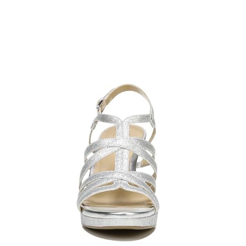 Naturalizer Womens Baylor Heeled Sandal Silver 7 M - Image 2