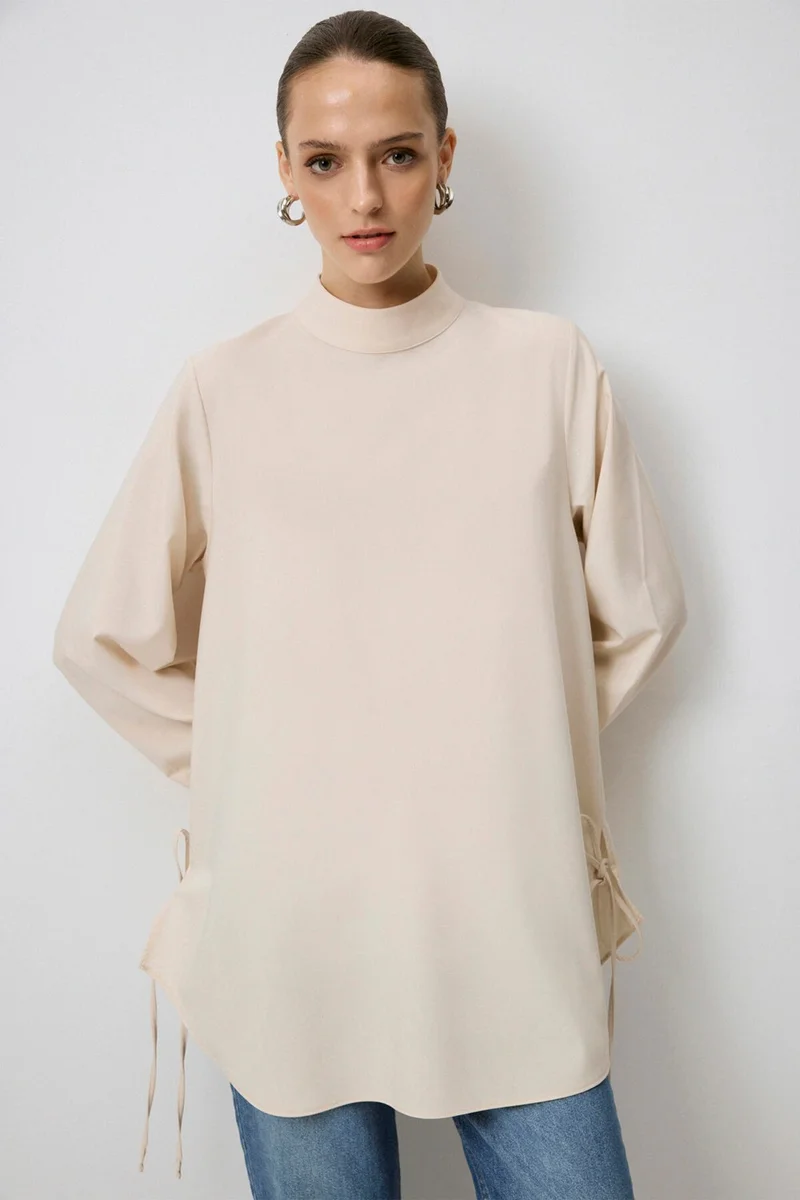 Touche Tie Detailed Viscose Tunic