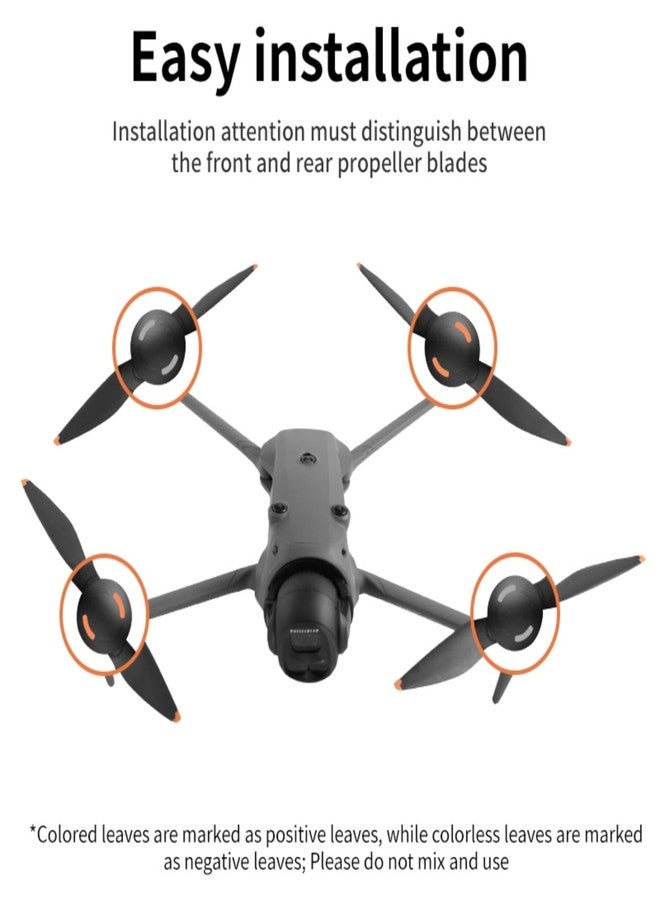 Taoke 2 Pairs Quick Release Low Noise Propeller Blades Compatible with DJI Mavic 4 Pro - Image 4