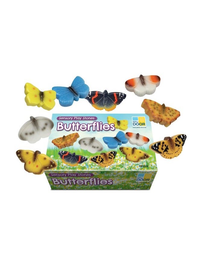 yellow door Sensory Play Stones - Butterflies - Set of 8 - Image 1