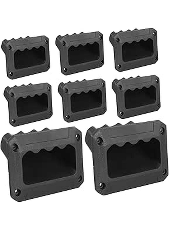Vintage Speaker Cabinet Handles 8Pcs Black Stereo Amplifier Side Grip Pads - Image 1