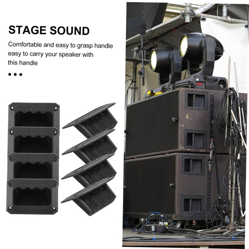 Vintage Speaker Cabinet Handles 8Pcs Black Stereo Amplifier Side Grip Pads - Image 5