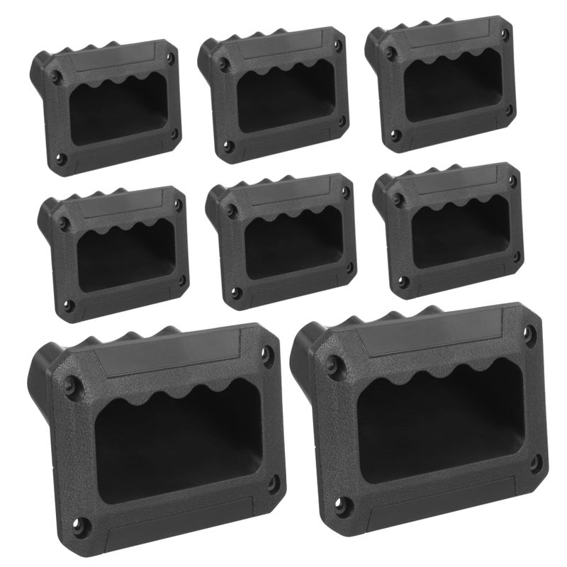 Vintage Speaker Cabinet Handles 8Pcs Black Stereo Amplifier Side Grip Pads - Image 2