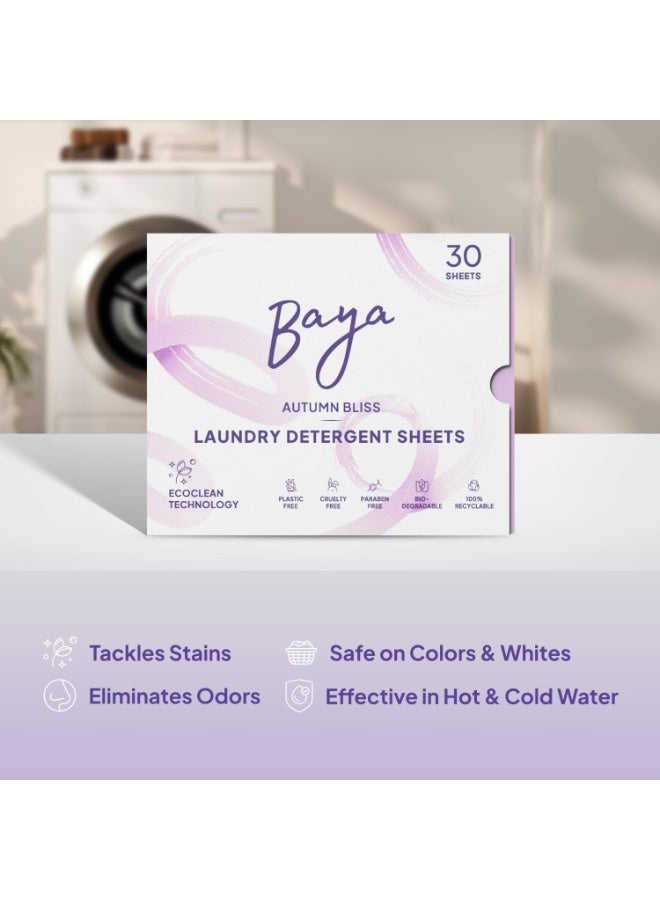 Baya Autumn Bliss Laundry Detergent Sheets 30 Sheets - Image 2