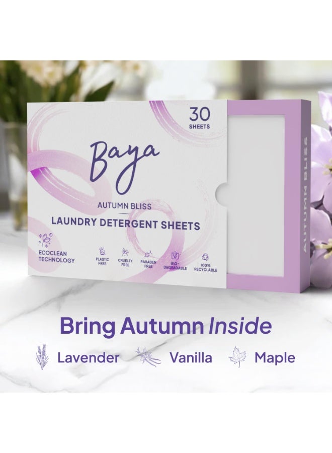 Baya Autumn Bliss Laundry Detergent Sheets 30 Sheets - Image 4