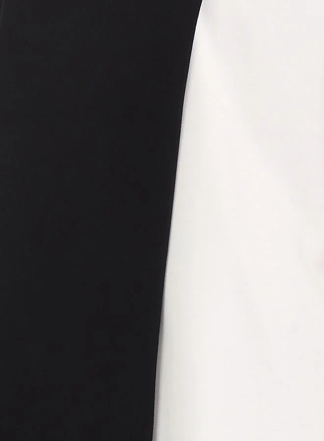 Femmella  Femmella Black Color Block Oversized Top for Women | Best Price UAE