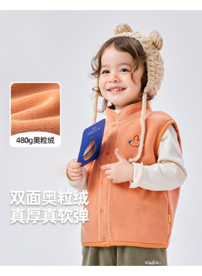 Doodle Home kids' Sherpa Vest - Winter Boys' & Girls' Fashion Puffer Sleeveless Jacket - Image 1