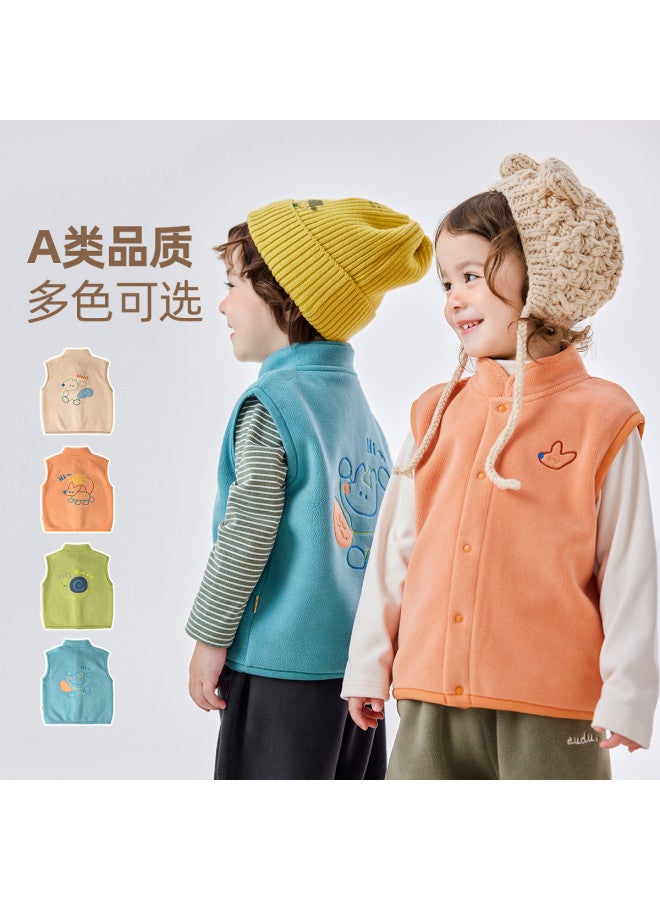 Doodle Home kids' Sherpa Vest - Winter Boys' & Girls' Fashion Puffer Sleeveless Jacket - Image 4