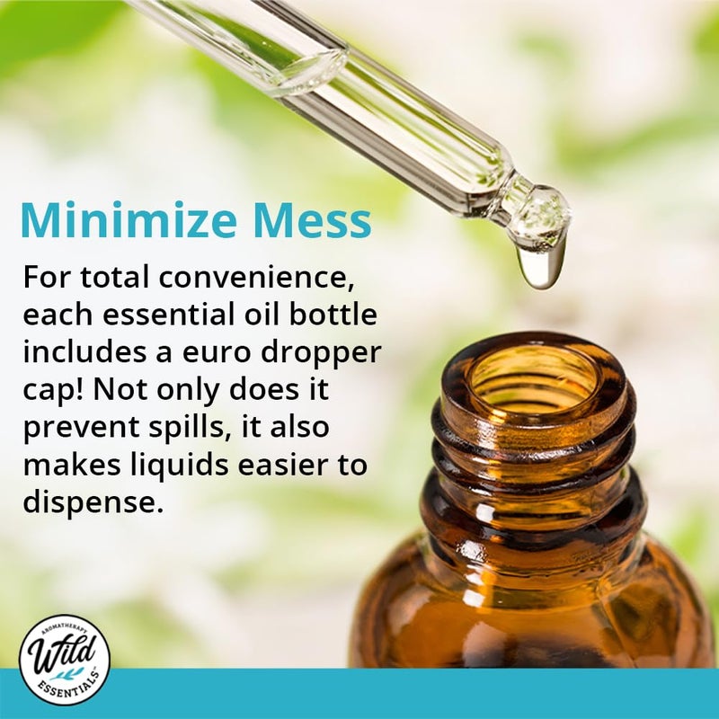 mEssentials 24 Pack of 10ml Amber Glass Bottles with Euro Dropper Caps - Great for Essential Oils, Perfumes and DIY Aromatherapy - Easy to Fill, Clean and Reuse - Protective and Durable - Image 4