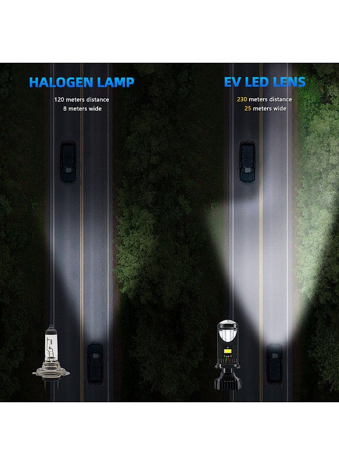 Generic Car LED Headlights Bulbs All in One Conversion Light Kit H4 80W 6000K White IP68 Waterproof, Pack of 2  - Image 4