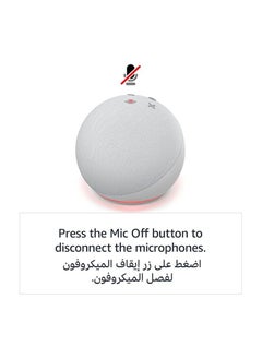 Echo Dot 4th generation Smart speaker with Alexa Arabic or English Blue