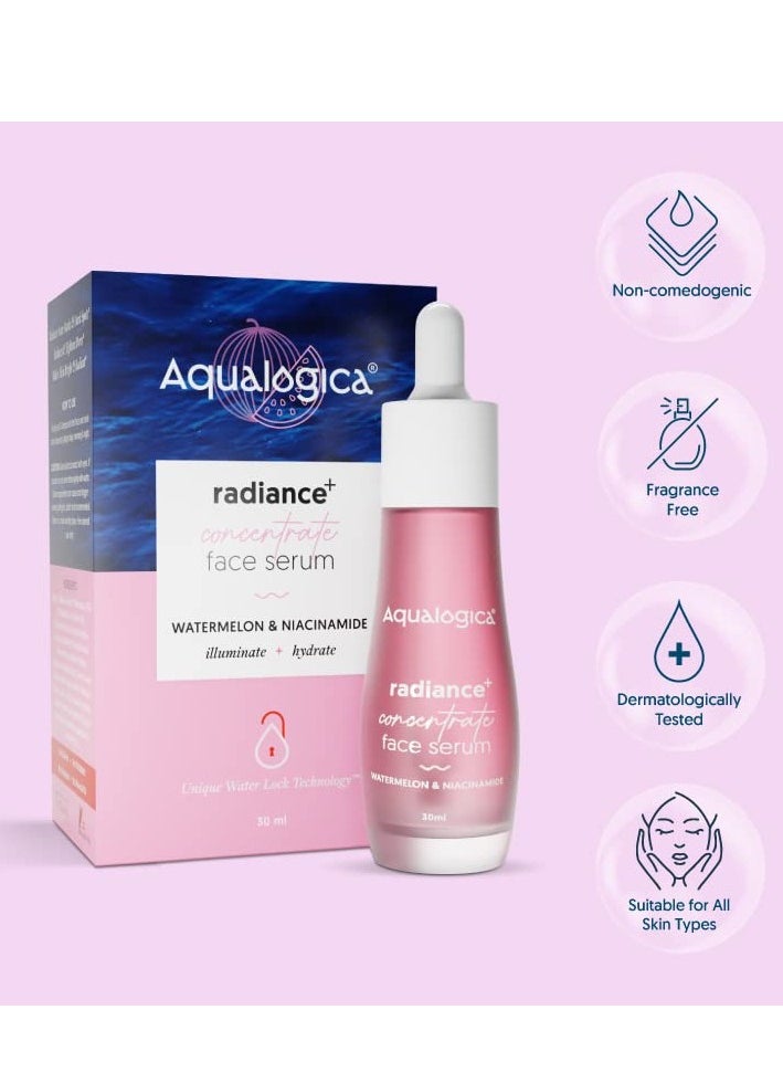 Aqualogica Aqualogica Concentrate Face Serum with Watermelon Radiant Look For Glowing Oily and Dry Skin 30ml  - Image 4