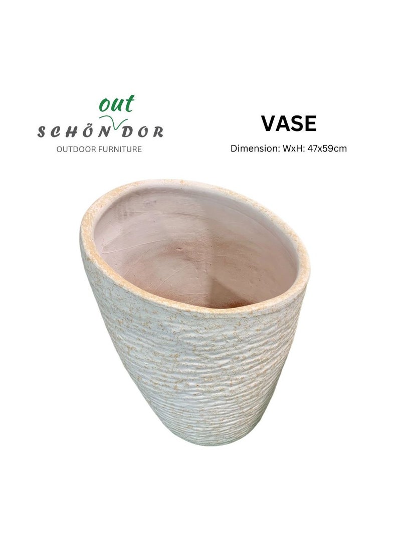 Schondor Furniture Vase | White | Size 47x59cm | Indoor and Outdoor | Home Decor | Home Accessories  - Image 3