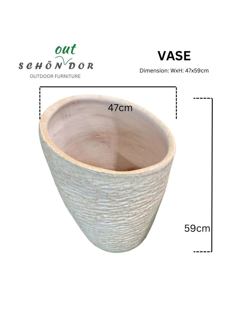 Schondor Furniture Vase | White | Size 47x59cm | Indoor and Outdoor | Home Decor | Home Accessories  - Image 4