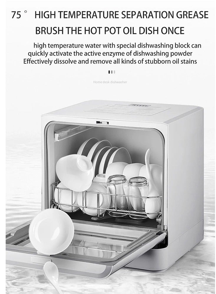 ET-LIFE Countertop Dishwasher, Installation-Free Automatic Dishwasher, 4 Programs, High Temp Disinfection and Hot Air Drying for 8 People  - Image 3