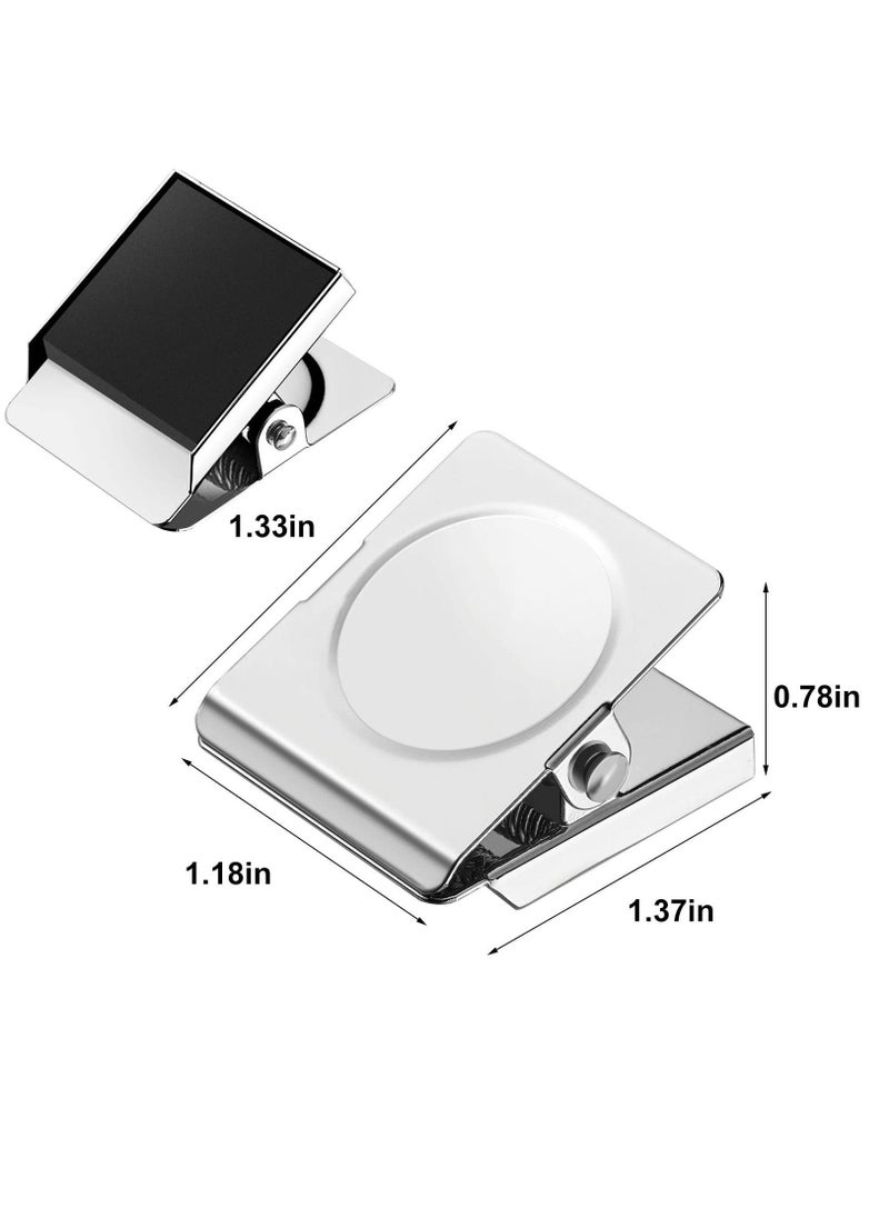 SYOSI - Magnetic Clips, 1.2inches Fridge Refrigerator Magnets, Refrigerator Whiteboard Wall Magnetic Memo Note Clip,Strong Magnetic Clips for Whiteboard,Refrigerator,Office School, 12 Pack - Image 1