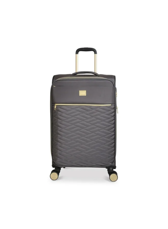 MAGELLAN Soft Shell Fabric Trolley 3-Piece Luggage Set M24001/3P Suitcase Set 18 24 28 Inch with TSA Lock 4 Double Spinner Wheels Travel Bag