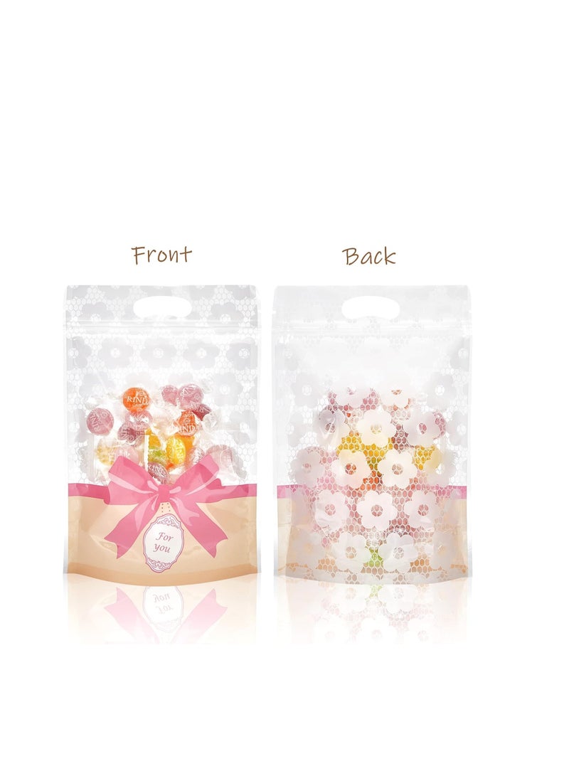 General 50 Pack Clear Snack Bags, Re-sealable Self Sealing Bags Plastic Bakery Packaging Window Ziploc Bags Candy Display Bags Vertical Party Gift Bags for Biscuits, Candies, Snacks, 6 x 8 inches  - Image 5