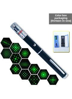 Generic Direct Supply Green Gypsophila Laser Flashlight Laser Pen Sales Sand Table Pen Stylus Funny Cat Outdoor Finger Star-Color:Thirteen-in-one Color Box  - Image 1