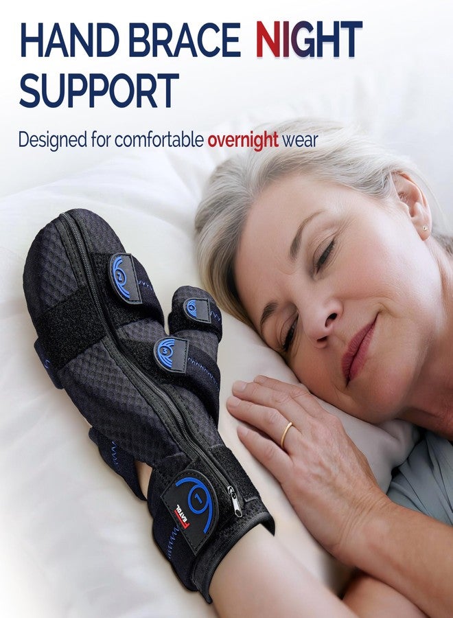 FEATOL Resting Hand Splint with Thumb Support for Men and Women, Adjustable Night Hand Brace Splint for Carpal Tunnel, Arthritis, Tendinitis, Stroke Recovery, Right Small/Medium - Image 3