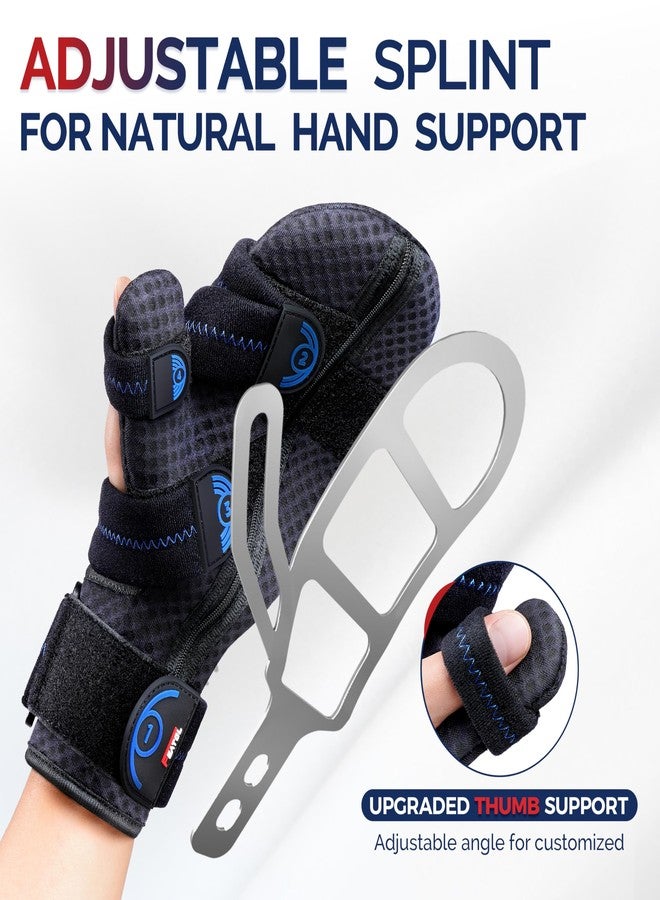 FEATOL Resting Hand Splint with Thumb Support for Men and Women, Adjustable Night Hand Brace Splint for Carpal Tunnel, Arthritis, Tendinitis, Stroke Recovery, Right Small/Medium - Image 5