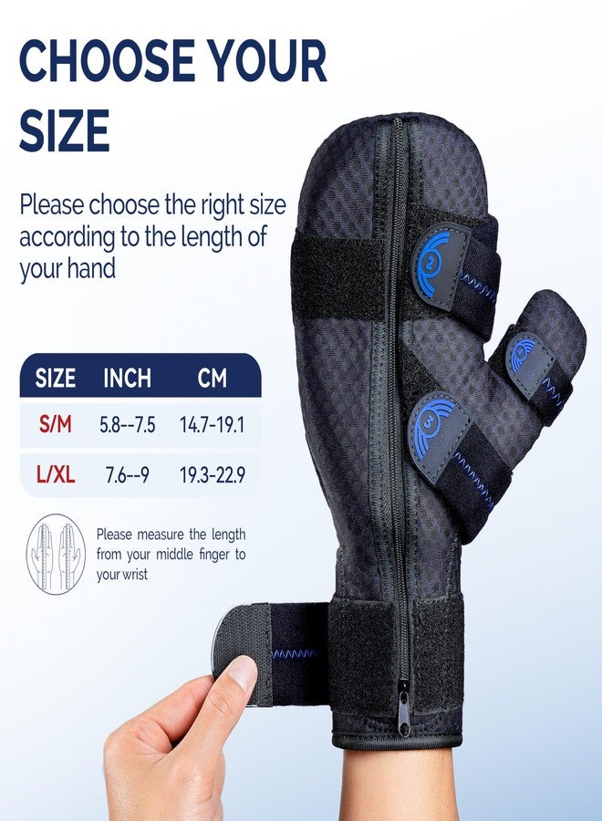 FEATOL Resting Hand Splint with Thumb Support for Men and Women, Adjustable Night Hand Brace Splint for Carpal Tunnel, Arthritis, Tendinitis, Stroke Recovery, Right Small/Medium - Image 4