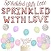 Fangleland Baby Sprinkle Decorations for Girls Sprinkled With Love Banner Cake Topper Balloons Rose Gold Gender Reveal Baby Shower Party Supplies - Image 2
