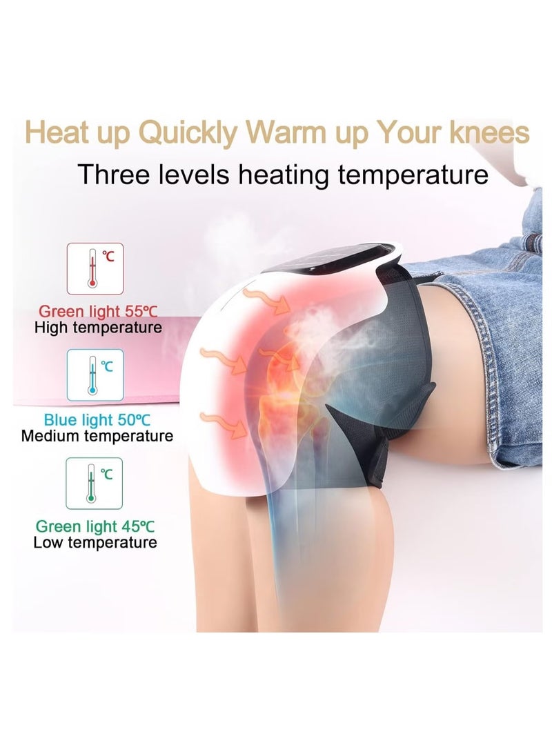 TIGER - New Knee Massager with Heating & Vibration – Wireless, Rechargeable, Large LED Screen Smart Knee Massage Device – Relieve Joint Pain, Swelling, Stiffness – Ideal for Knee Joint Therapy and Comfort - Image 1