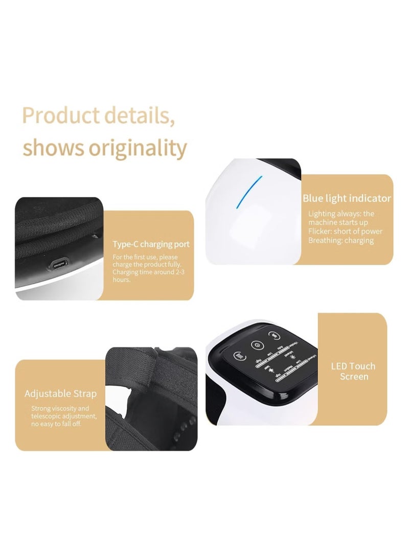 TIGER - New Knee Massager with Heating & Vibration – Wireless, Rechargeable, Large LED Screen Smart Knee Massage Device – Relieve Joint Pain, Swelling, Stiffness – Ideal for Knee Joint Therapy and Comfort - Image 1
