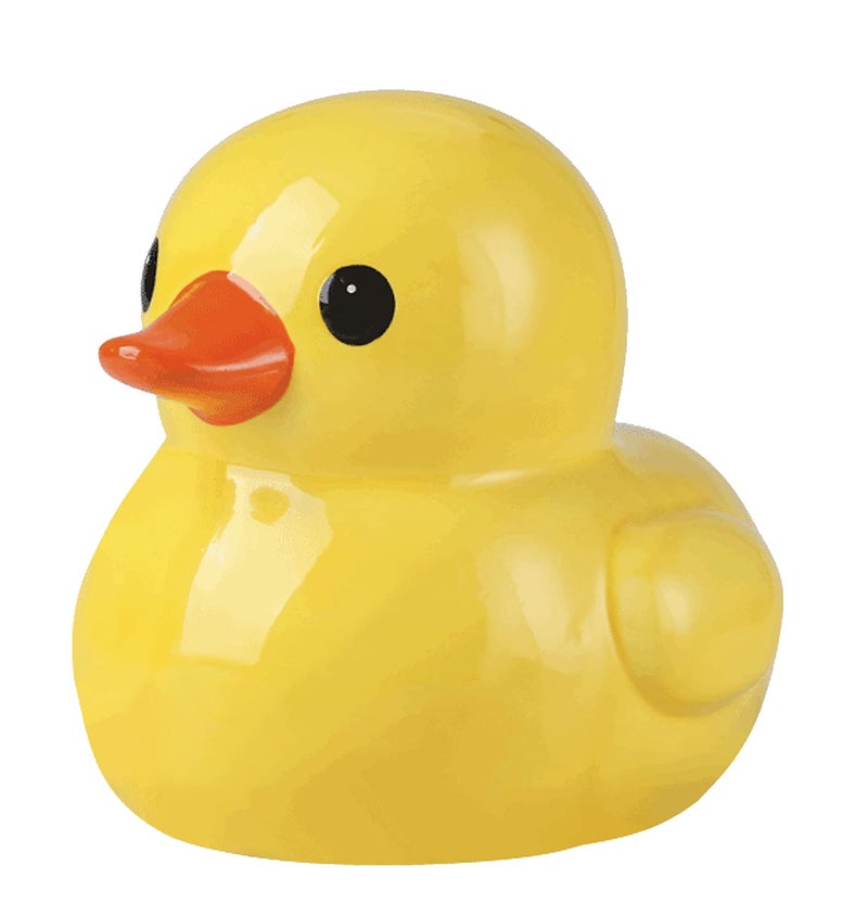 123Arts Yellow Resin Duck Piggy Bank Money Bank Coin Bank Ornament