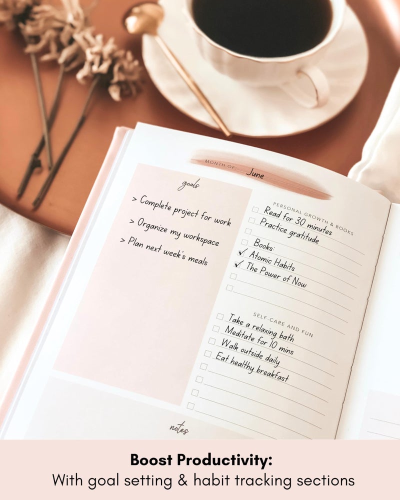 Lamare Undated Daily Planner â€“ Productivity Planner Notebook with Goal Setting, Habit Tracker, Inspirational Quotes â€“ To Do List Notebook for Work - Image 4