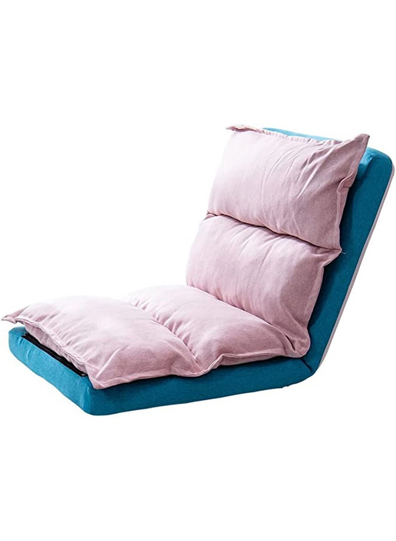 GT-Wheel Floor Chair Adjustable 5 Angles Padded Floor Game Seating Back Support Floor Recliner Fold Flat for Meditation, Reading, Watching, Video-Gaming, Adult Kid (Pink) - Image 1