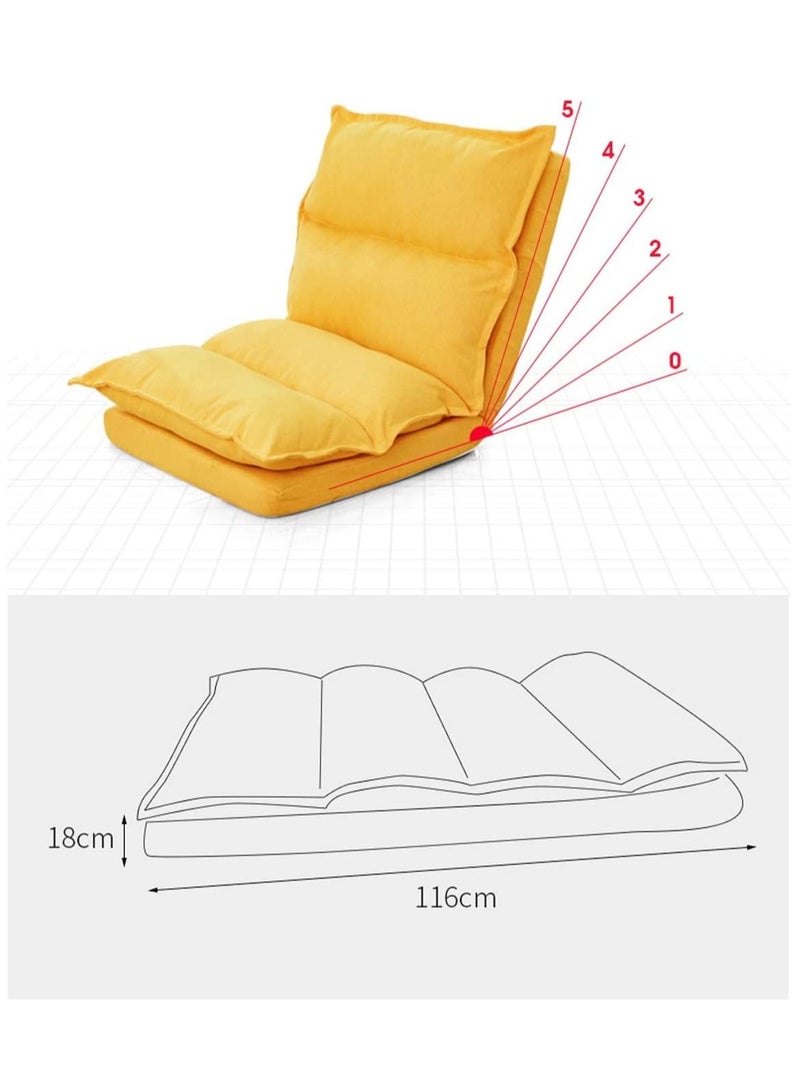 GT-Wheel Floor Chair Adjustable 5 Angles Padded Floor Game Seating Back Support Floor Recliner Fold Flat for Meditation, Reading, Watching, Video-Gaming, Adult Kid (Pink) - Image 3