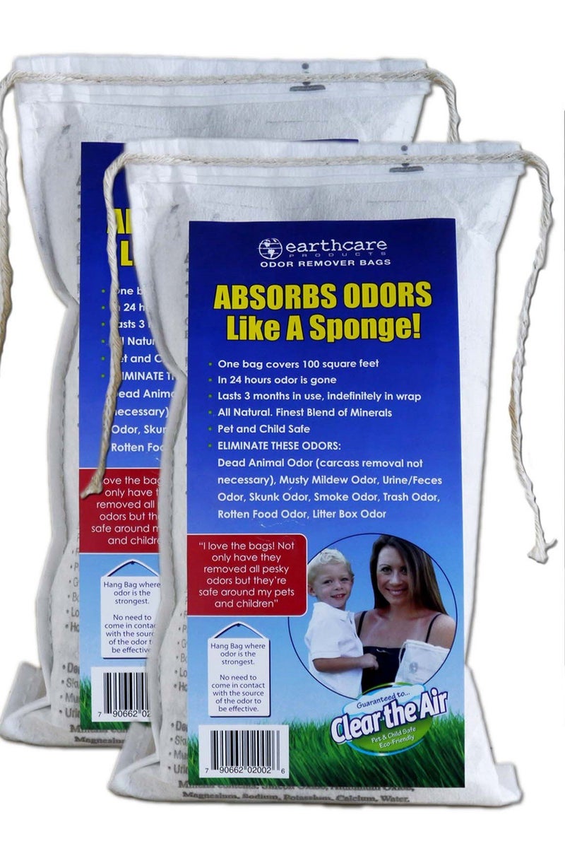 earth care Odor Removing Bag Stinky Smells Pet Odor etc 2 Pack