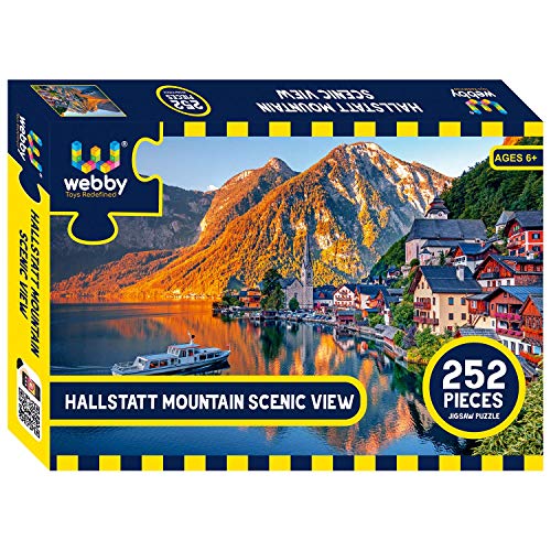 Webby Kids Hallstatt Mountain Scenic View Jigsaw Puzzle, 252 Pieces - Image 1