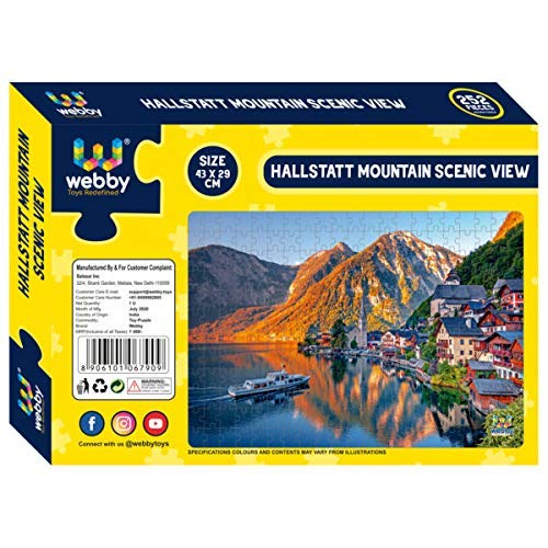 Webby Kids Hallstatt Mountain Scenic View Jigsaw Puzzle, 252 Pieces - Image 5