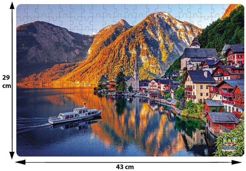 Webby Kids Hallstatt Mountain Scenic View Jigsaw Puzzle, 252 Pieces - Image 4