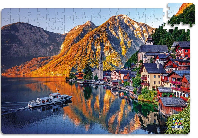 Webby Kids Hallstatt Mountain Scenic View Jigsaw Puzzle, 252 Pieces - Image 3