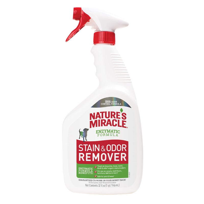 Nature's Miracle Nature’s Miracle Stain and Odor Remover Dog, 32 Ounces, Everyday Mess Enzymatic Odor Control Formula - Image 1