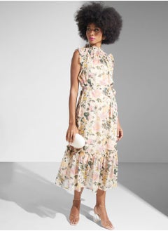 Hope & Ivy Pleated Down Floral Dress  - Image 4