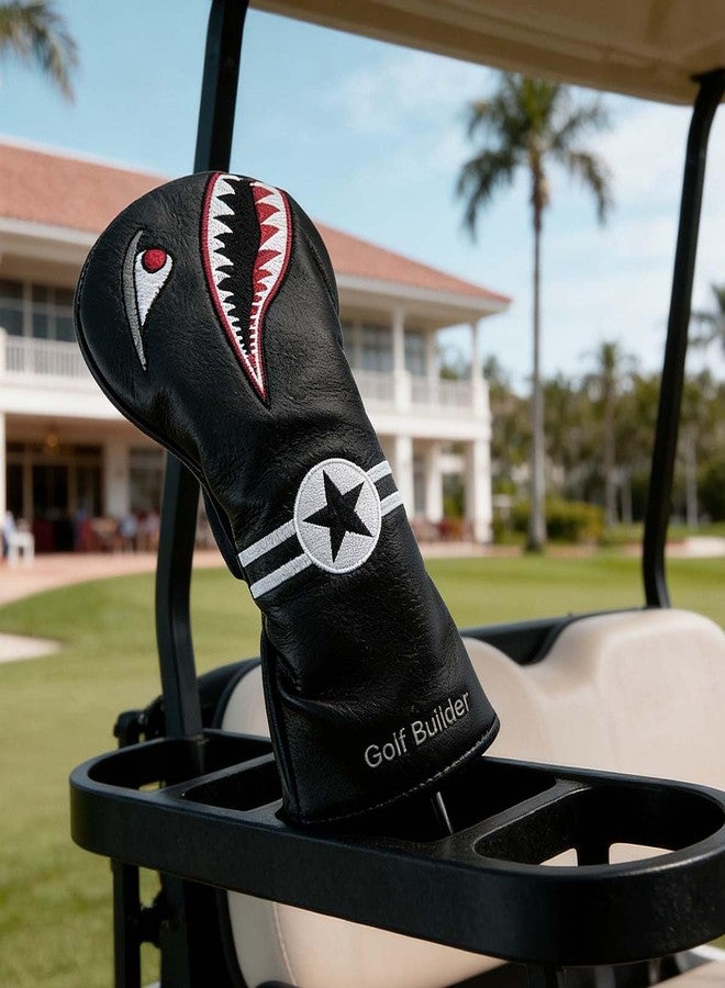 GOOACTION Shark Golf Driver Head Cover, Creative Cartoon Animal Pattern Synthetic Leather Protector | Universal Fit for 460cc Driver & On-Course Defense - Image 5