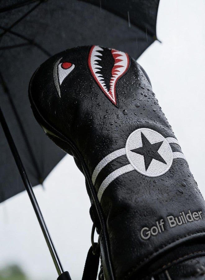 GOOACTION Shark Golf Driver Head Cover, Creative Cartoon Animal Pattern Synthetic Leather Protector | Universal Fit for 460cc Driver & On-Course Defense - Image 3