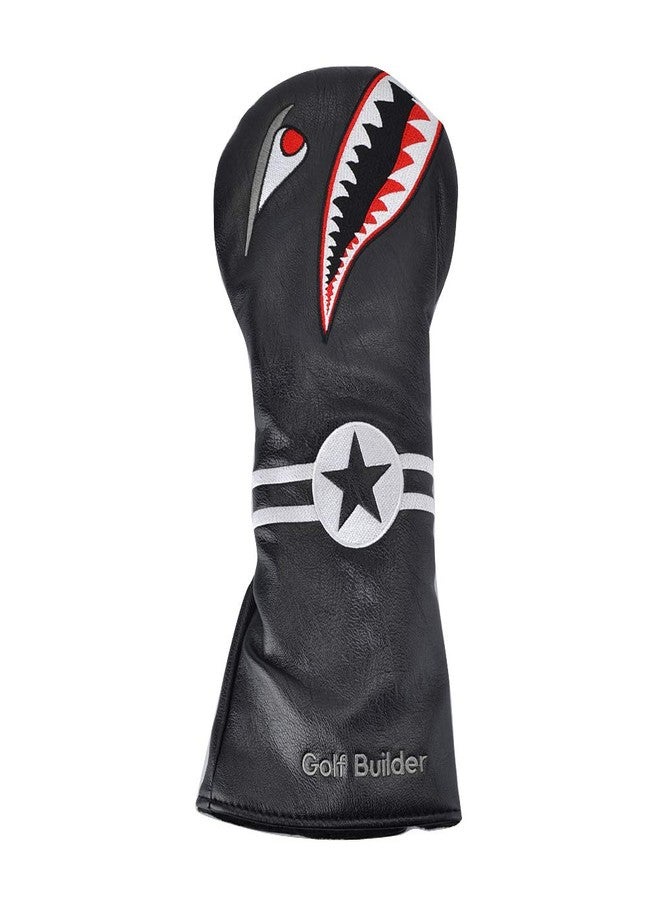 GOOACTION Shark Golf Driver Head Cover, Creative Cartoon Animal Pattern Synthetic Leather Protector | Universal Fit for 460cc Driver & On-Course Defense - Image 1