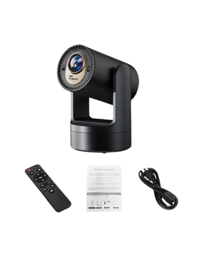 Borrego Smart7 Mini Rechargeable Projector, Portable 4K Supported Smart Projector Built-in Battery, WiFi Bluetooth, With Remote For Home Cinema Bedroom Outdoor Movie Projector for Phone/PC/Tablet/PS-Black - Image 1