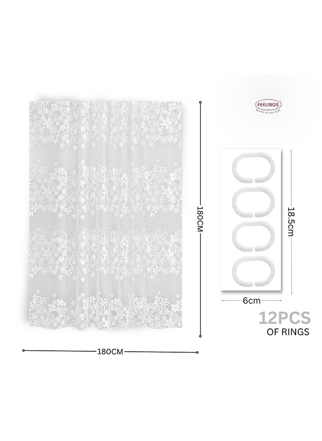 ستارة دش مشاعر مع 12 حلقة خطاف (أبيض مزخرف بالزهور) - pzsku/Z24CE9F5109F6BE6CFDB1Z/45/_/1720618403/82681fd4-8831-409c-834e-e183edb2ce50