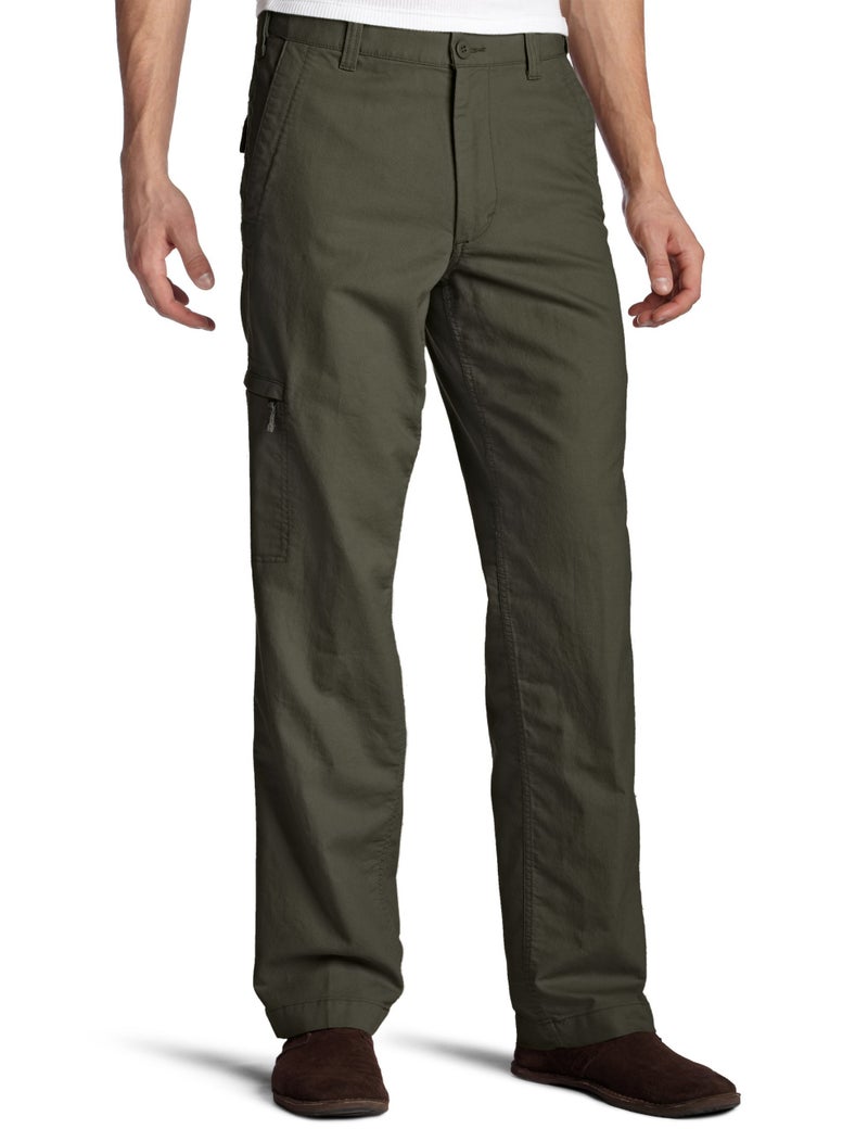 DOCKERS سروال دوكرز للرجال بتصميم كلاسيكي مريح، لون أخضر بندقي، 32W x 30L - Image 2